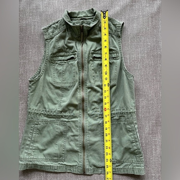 Merona Olive Green Khaki 100% cotton Vest size Medium - Picture 8 of 10